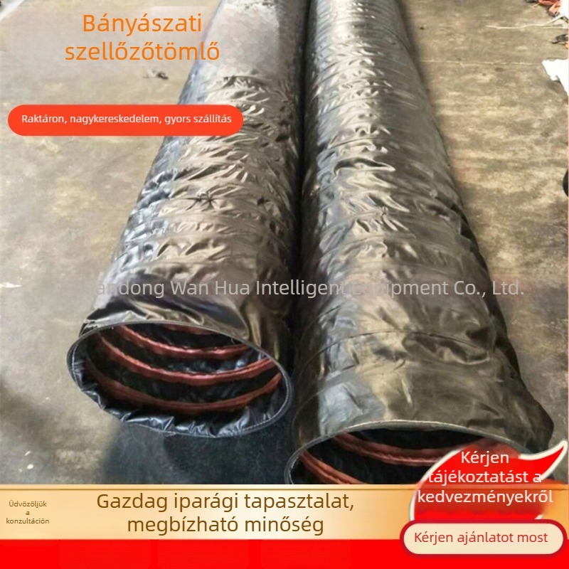 Műanyag bevonatú textil pozitív nyomású légcsatorna szénbányákhoz FTZSS1200×10