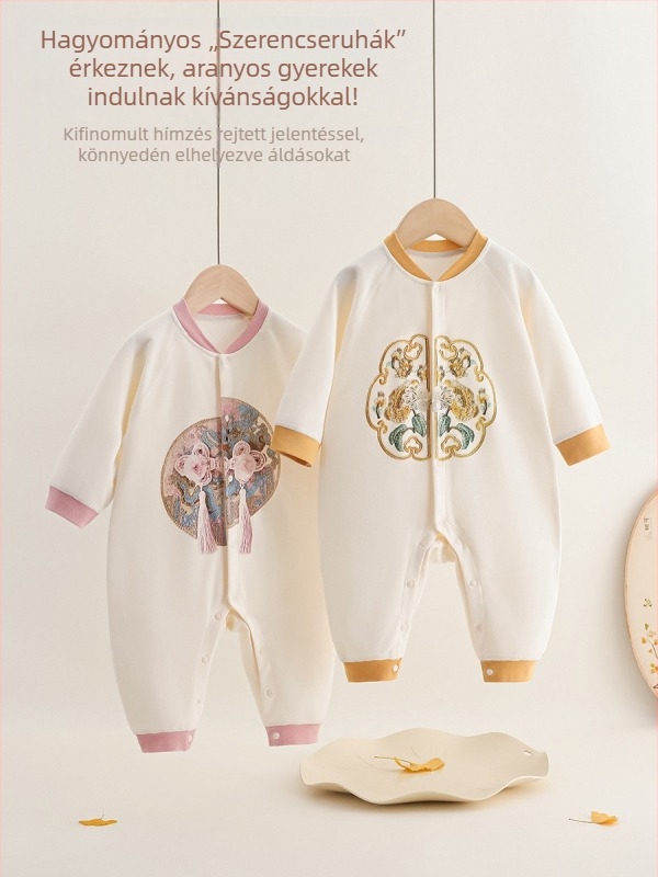 Újszülött hosszú ujjú pamut overál, 100% pamut