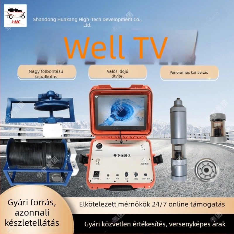 Downhole TV nagy felbontású képalkotással, dupla kamera, panoráma és valós idejű továbbítás