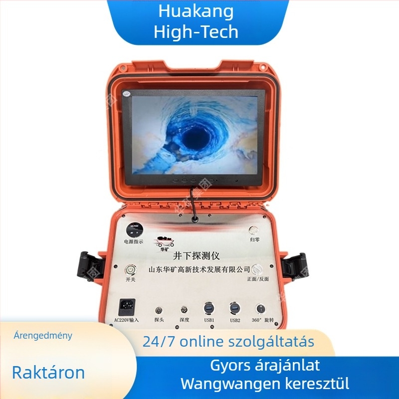 Downhole TV nagy felbontású képalkotással, dupla kamera, panoráma és valós idejű továbbítás