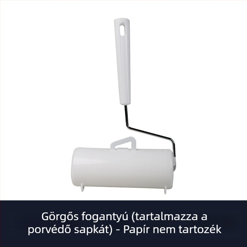Szőrmentesítő henger cserélhető ragasztópapír maggal, 90 darab perforált tekercs, levehető teleszkópos fogantyú, 16–24 cm-es tekercs