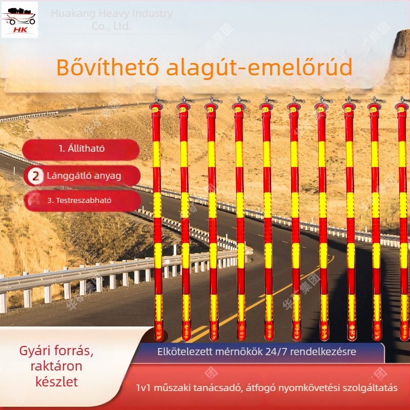 Teleszkópos fényvisszaverő figyelmeztető kar föld alatti szénbányákhoz, állítható