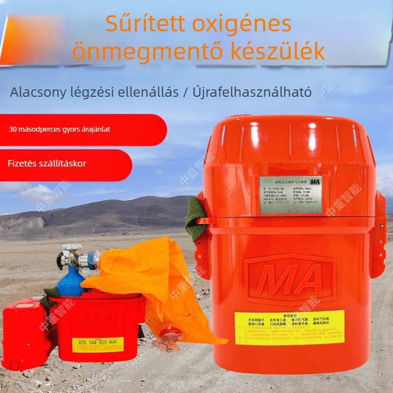 ZY30X Izolált Sűrített Oxigén Önmentő, Hordozható Bányászati Felhasználásra