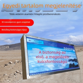 Bányászati LED reklámvilágító doboz, intrinsically safe, egy- vagy kétoldalas kivitelben, 304 rozsdamentes acél, DHS12L