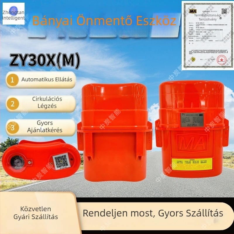 Zy30X-M hordozható önmentő belégzőkészülék izolált oxigénnel, alacsony belégzési ellenállással