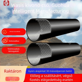Gázlevezető cső acélhuzal-hálóval és polietilén folyadékcsővel