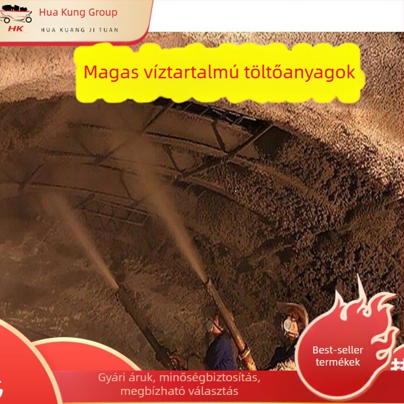 Víz alapú gyorsan kötő töltőanyag bányászati célokra, alacsony korrózióval.