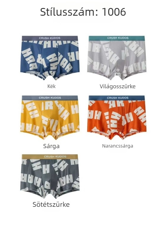 Férfi középmagas derekú boxer rövidnadrág, laza és lélegző