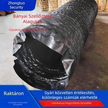 Antisztatikus bányászati légcsatorna szövete, pozitív/negatív nyomású ventillációhoz, tűzálló szellőző textil