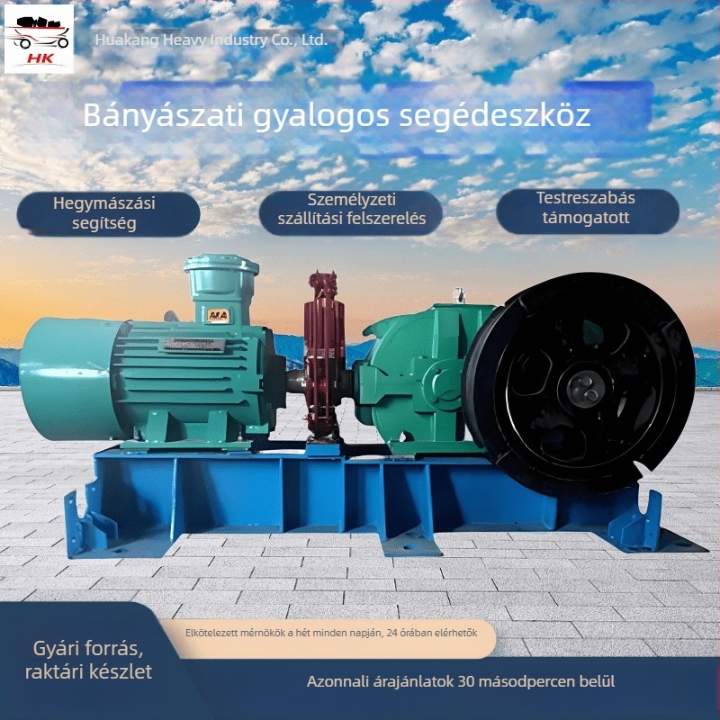 Bányászati gyalogos booster emelkedő támogatással és vészleállítással, 5,5 kW