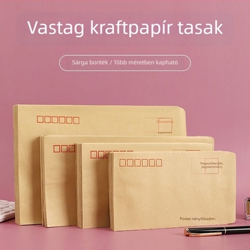 Kraftpapír borítékok kínai stílusban, B6 és No.6/No.7/No.9 méretek, bér- és ÁFA számlákhoz