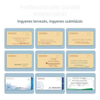 Kraftpapír borítékok kínai stílusban, B6 és No.6/No.7/No.9 méretek, bér- és ÁFA számlákhoz