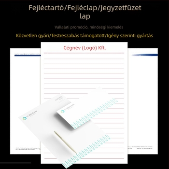 Vállalati levél- és dokumentumpapír készlet, formátum A4/A5, nyomtatott logóval