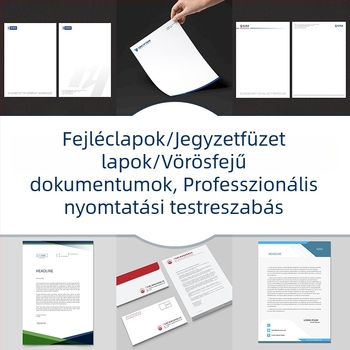 Vállalati levél- és dokumentumpapír készlet, formátum A4/A5, nyomtatott logóval