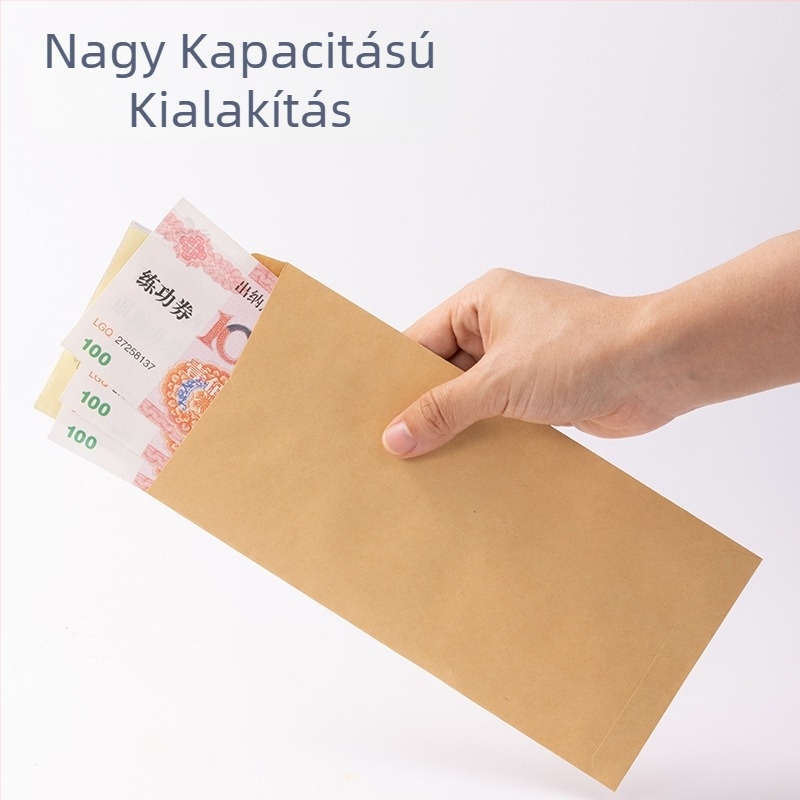 Deli Brand No. 5 kraft papír boríték, üres felülettel, méret 220×110 mm, modell 3423A, 20 db/csomag