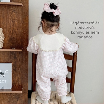 Bébi overál tavaszi-őszi szezonra, édes és stílusos, hosszú ujjú