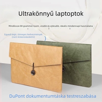 Dupont papírtáska, egyedi, vízálló, A4/A5 dokumentumok és tabletek tárolója