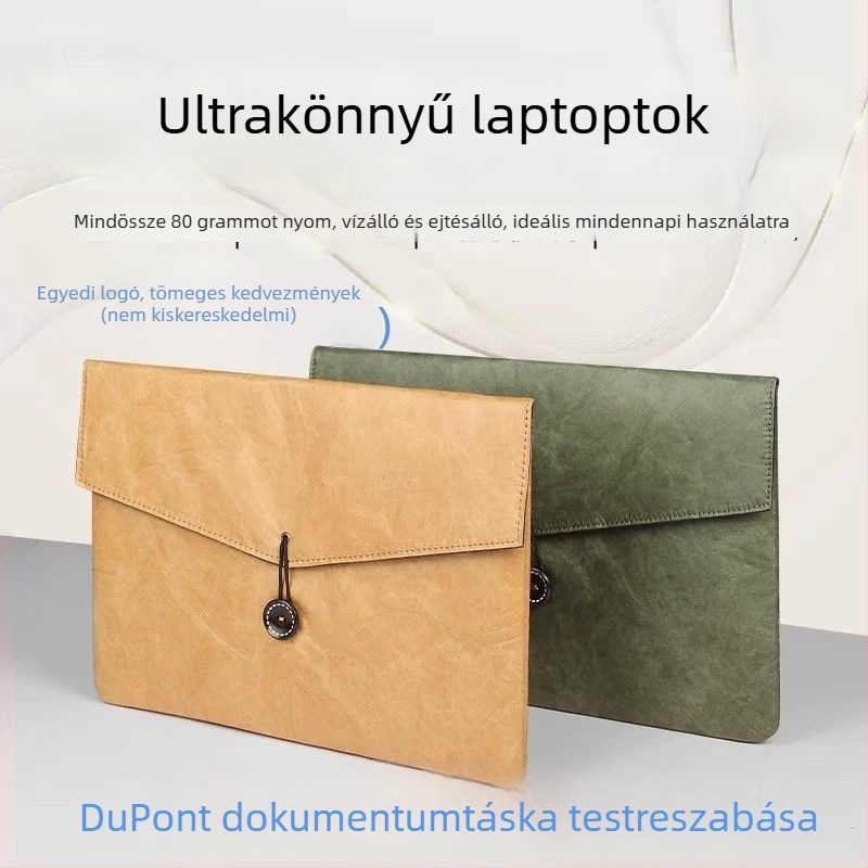 Dupont papírtáska, egyedi, vízálló, A4/A5 dokumentumok és tabletek tárolója