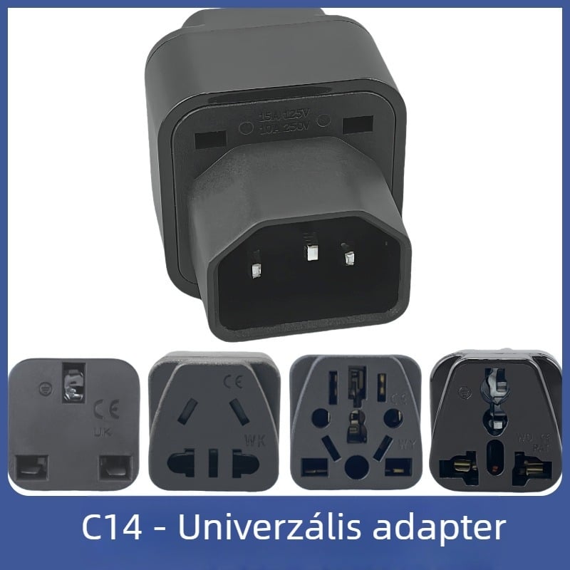 Szekrényhez készült PDU aljzat, IEC C13 aljzat, UPS kimeneti adapter C14 a GB szabvány univerzális aljzathoz, 10A