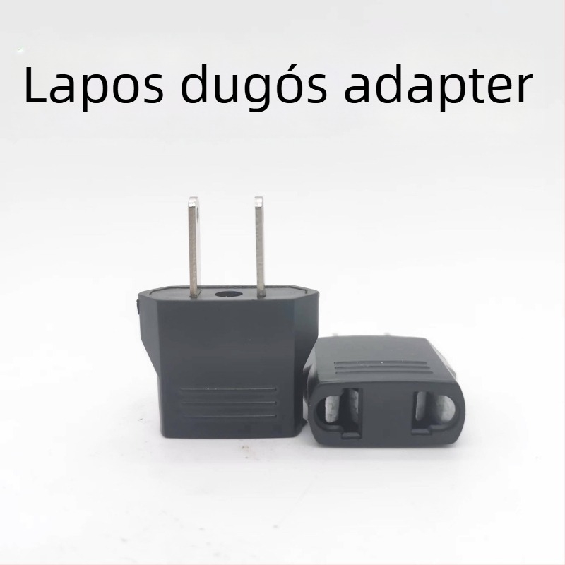 Többfunkciós dugaszoló adapter EU–US–DE szabványokhoz, lapos dugaszolóról kör alakú német szabványra