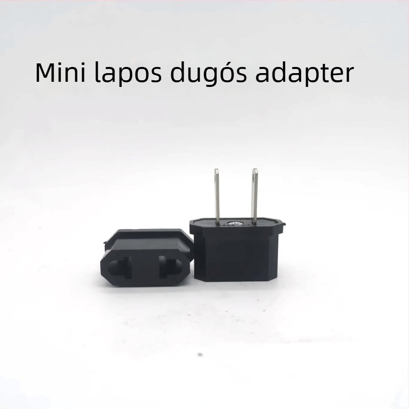Többfunkciós dugaszoló adapter EU–US–DE szabványokhoz, lapos dugaszolóról kör alakú német szabványra
