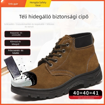 Férfi hegesztő munkavédelmi cipő – acél orr, ellenálló a perforációval szemben, antistatikus és szigetelt, négy évszakos