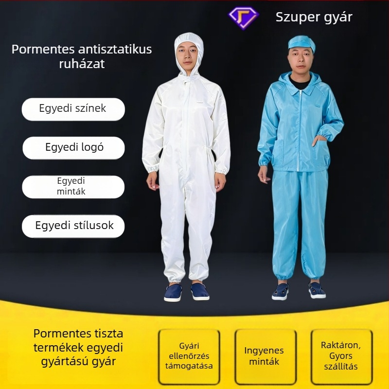 Antisztatikus középmagas cipő, PU puha talppal, pormentes vászon munkacipő, egyszínű, testre szabható szín és méret