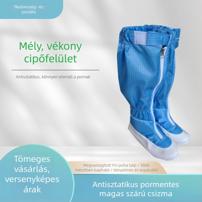 Személyre szabott antistatikus cipők pormentes, magas felső részű, tiszta puha talppal, csúszásmentes, hímzett felirattal, könnyű