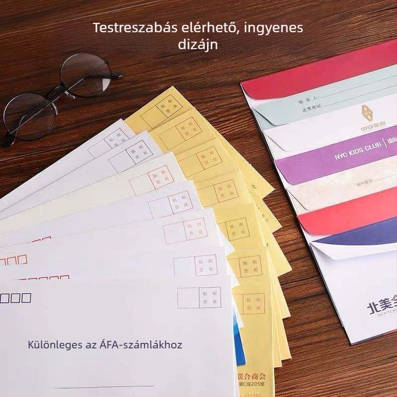 Nyomtatott boríték, papírzacskó és irattartó