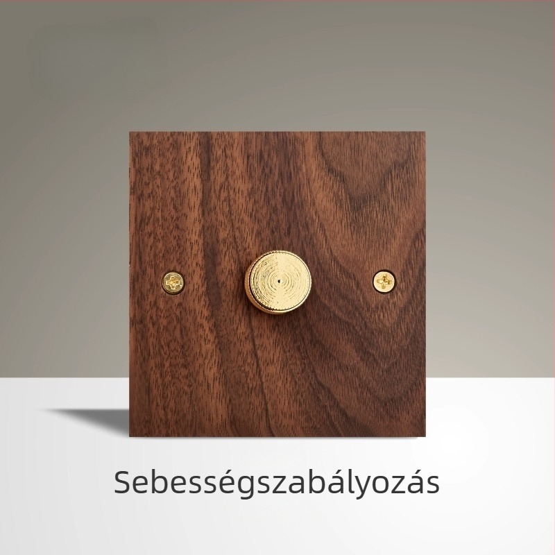 Diófából készült falkapcsoló, 13A, UK/EU szabvány