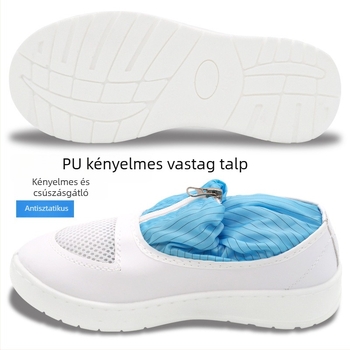 Antisztatikus magas szárú PU bőr munkavédelmi cipő – munkahelyi védőcipő ütés- és perforáció elleni védelemmel, vastagított talppal