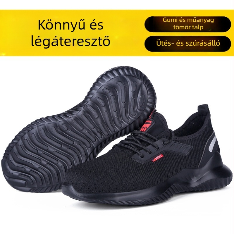 Férfi munkavédelmi cipő: ütésálló, áthatolásálló, kopásálló, lélegző, szagtalan, könnyű, csúszásmentes