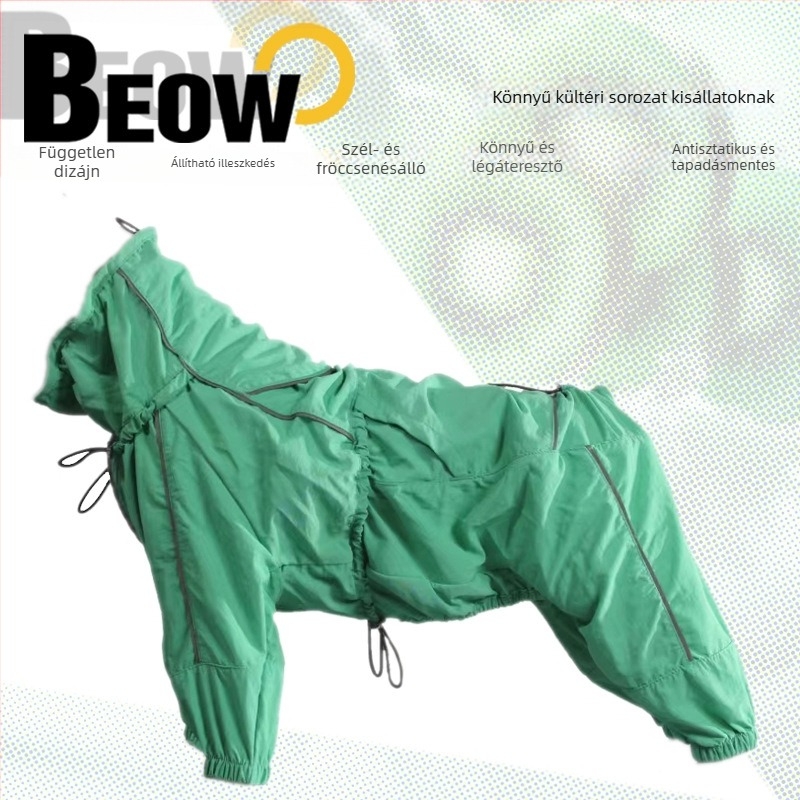 Beow Pro Kutyák külső kabátja — szélálló, fröccsenésálló, antistatikus, meleg és hidegálló, állítható