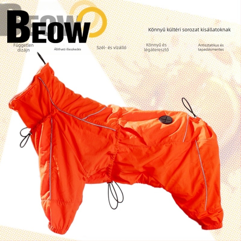 Beow Pro Kutyák külső kabátja — szélálló, fröccsenésálló, antistatikus, meleg és hidegálló, állítható