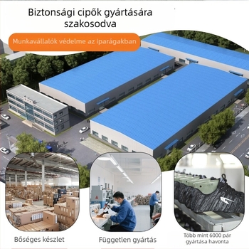 Ütésálló és átszúrásbiztos munkavédelmi cipő acélorrú, lélegző kötött felsőrésszel, minden évszakra