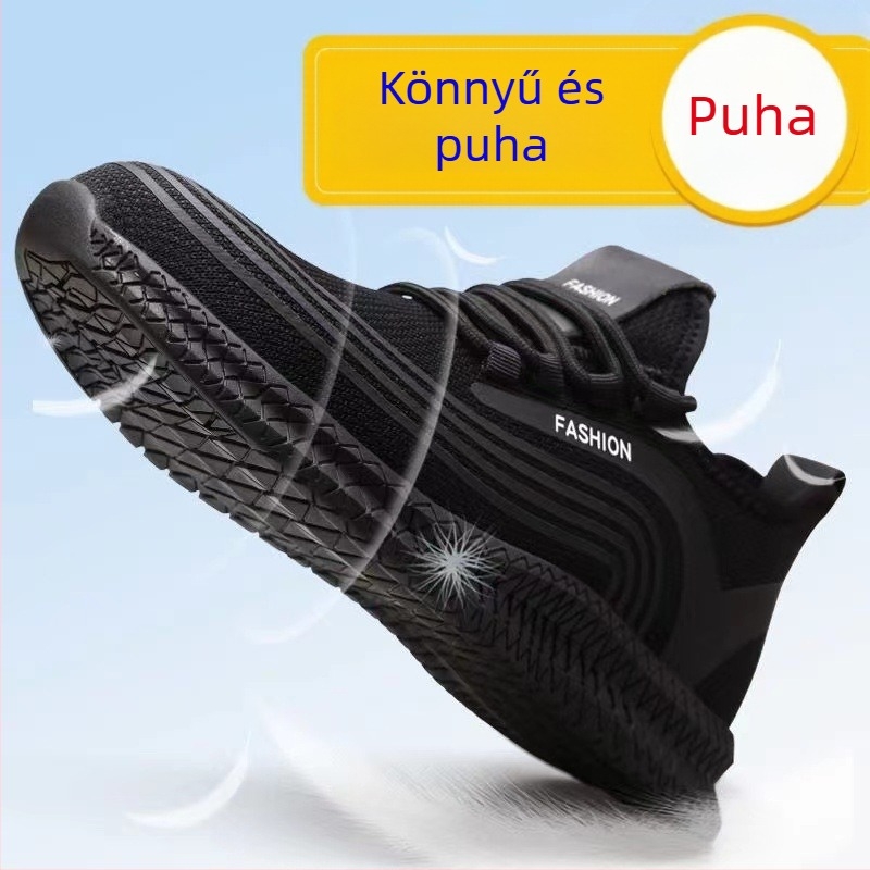 Férfi munkavédelmi cipő acél orral, anti-perforáció, Kevlar középtalp, lélegző hálós felsőrész, csúszásmentes, nyári munka