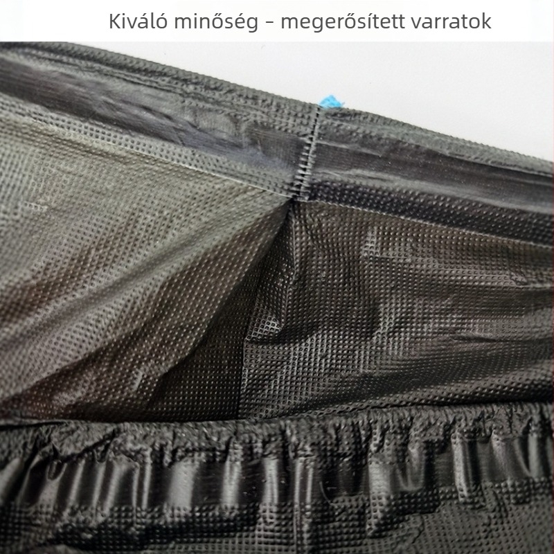 100 fekete CPE egyszer használatos cipővédő, vízálló, csúszásmentes, vastagított, beltéri használatra