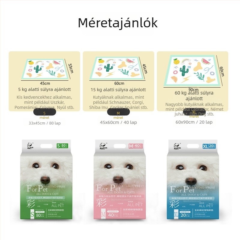 Pet Bright Nyomtatott vizelet-abszorbens alátét kutyáknak és macskáknak