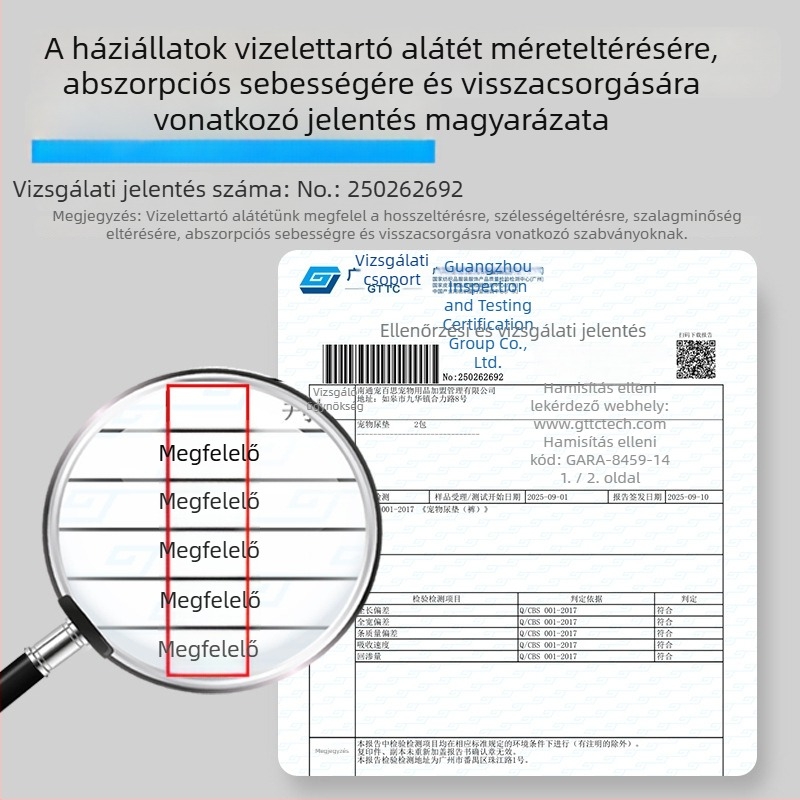Kutyák és macskák számára vastagított vizelet-alátét perforált bambuszszénnel, nedvszívó vécé-alátét