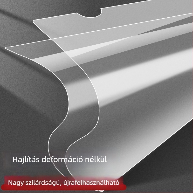 Megvastagodott A4-es L-formátumú mappa átlátszó vízálló betétzsebekkel, egyetlen csipesz, L-csipesz, kétoldalas dokumentumok rendezésére