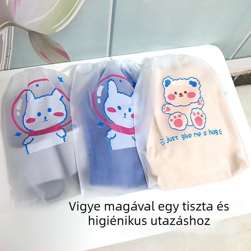Cipő tároló táska por- és nedvességálló, húzózsinóros rendező utazáshoz cipők és ruhák tárolására