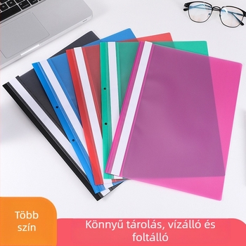PP dokumentum mappa dupla csíptetővel, dokumentumok és partitúrák számára, A4 méret, 23×31 cm
