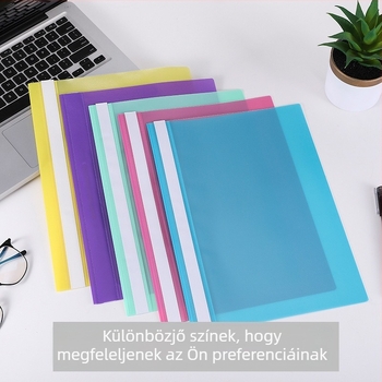 PP dokumentum mappa dupla csíptetővel, dokumentumok és partitúrák számára, A4 méret, 23×31 cm