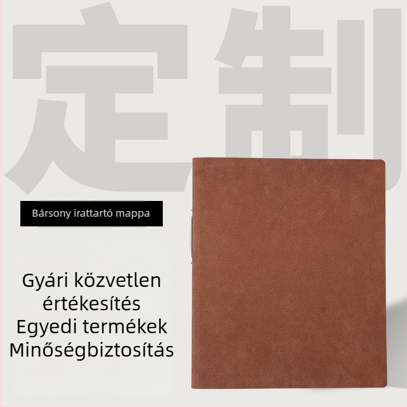 Személyre szabott, magas minőségű velúr mappa és dokumentum-rendszerező — üzleti ajándék