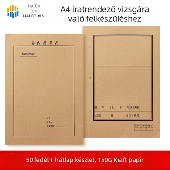 Haiboxin A4 kraftpapírból készült dokumentumfedél kötéshez, méret 212×299 mm, 50 készletek ZC6209