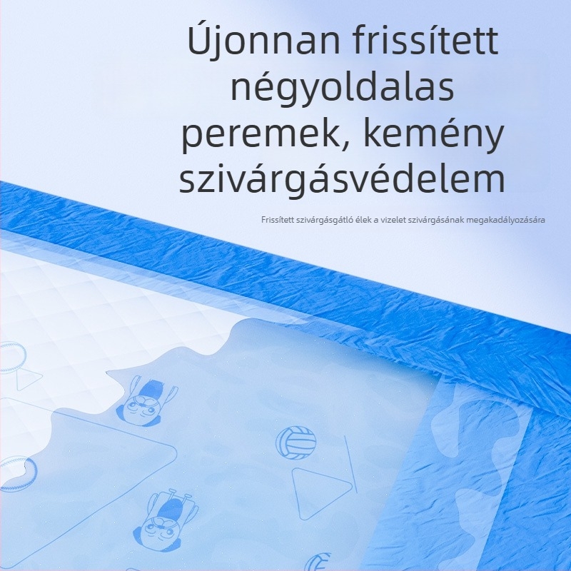Zhongheng kutyáknak szánt vizeletpárna négyszögletes szegéllyel, szivárgásmentes, vastított, nagy nedvszívó képességgel