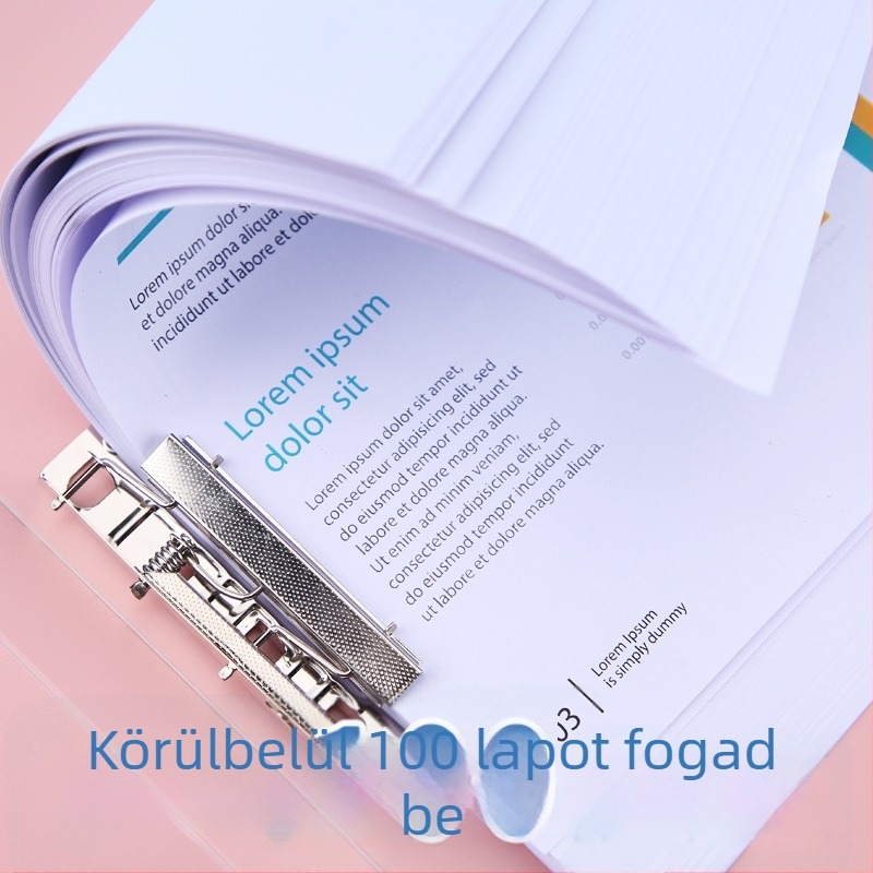 Morandi színű A4-es dokumentumklip erős egy- és dupla karos rögzítővel, jelentések, szerződések, értekezletek és vizsgadolgozatok tárolására — diákoknak