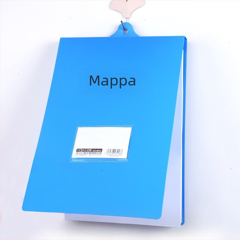 A4-es méretű kék PP műanyag függő mappa dokumentumokhoz
