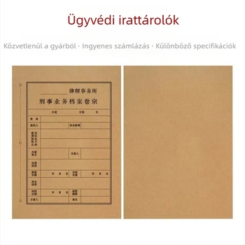 Kraft papír borító, ügyvédi iroda irattárához, büntetőügyek nem peres ügyeihez