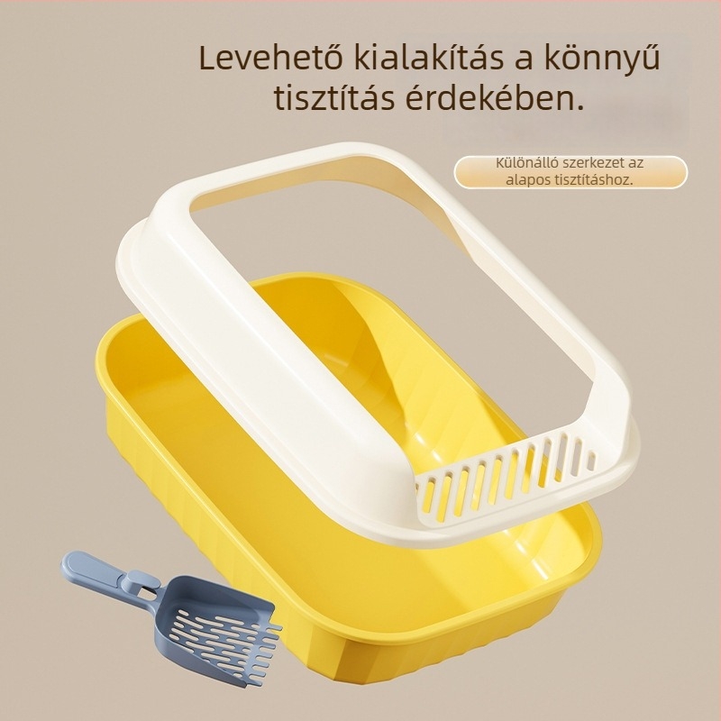Extra nagy méretű, félig zárt macskaalomtál anti-szórás védelemmel